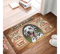 EUEKQOIB Lors de Votre Visite chez Moi n'oubliez Pas Le paillasson Dalmatien antidérapant pour Salle de Bain Cuisine Jardin Garage Porte d'entrée