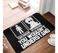 EUEKQOIB Mon Mari VASH The Stampede Paillasson antidérapant de Sol Cuisine Entrée Maison Balcon de Pied