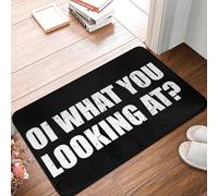 EUEKQOIB Oi What You Look at Funny Sarcasm Saying Paillasson antidérapant de Sol Cuisine Entrée Maison Salon Coussin de Pied