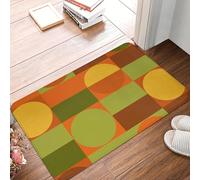 EUEKQOIB Paillasson antidérapant aux Couleurs rétro des années 70 Style Moderne du Milieu du siècle de Sol de Cuisine entrée Maison Salon