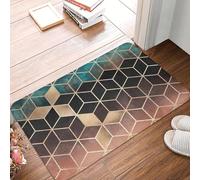 EUEKQOIB Paillasson antidérapant Motif Cubes de rêve ombré pour Salle de Bain Cuisine Toilettes Sol Porte entrée
