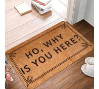 EUEKQOIB Paillasson antidérapant « Pourquoi ES-tu Ici » pour Salle de Bain Cuisine Jardin Garage Porte d'entrée
