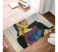 EUEKQOIB Portrait de Dora Maar Paillasson Antidérapant Entrée Cuisine Salle de Bain Porte de Sol Pablo Picasso Salon Coussinet