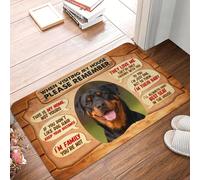 EUEKQOIB s'il Vous plaît rappelez-Vous Que C'est ma Maison Rottweiler Paillasson antidérapant Entrée Salle de Bain Cuisine Porte de Sol Garage