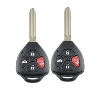 EUETVEXERK 2 x Clé à distance Smart Smart 4 Bouton 314.4 MHz Compatible for Toyota Compatible for Camry 2007 2008 2009 2010 Hyq12bby étui à clés