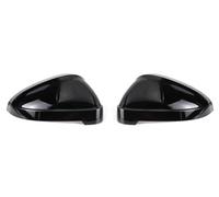 EUETVEXERK Coques de rétroviseurs latéraux en fibre de carbone noir mat argenté for Audi A4 A5 B9 S4 RS4 S5 RS5 2017-2023 Allroad Quattro Rétroviseur automobile(Black-2pcs)
