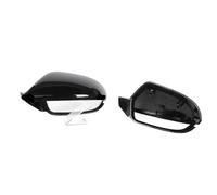 EUETVEXERK Coques de rétroviseurs latéraux noirs en fibre de carbone for Audi A6 S6 RS6 C7 C7.5 2011 2012 2013 2014 2015 2016 2017 2018 Rétroviseur automobile(1 pair black)