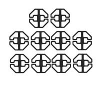 EUETVEXERK Lot de 10 housses siège voiture, crochet métallique, carte en plastique, mandrin fixe, attache, ruban adhésif for auto, accessoires d'intérieur Boucle en plastique pour automobile(Noir)