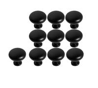 EUETVEXERK Lot de 10 poignées porte en alliage d'aluminium for tiroir, armoire, cuisine, quincaillerie meubles, accessoires 2563 Poignée de porte d'armoire(2563-BLACK-10PC)