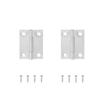 EUETVEXERK Lot de 2 charnières pliantes en acier inoxydable, noires, for 270 degrés, for portes d'armoires, placards cuisine, boîtes bois, meubles Poignée de porte d'armoire(Silver 50.3mm 2pcs)