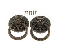 EUETVEXERK Lot de 2 poignées meuble vintage en forme tête dragon, idéales for porte, commode, tiroir, 32 x 47 mm Poignée de porte d'armoire