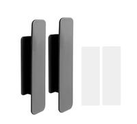 EUETVEXERK Lot de 4 ou 2 poignées autocollantes for tiroirs, armoires, portes, placards Poignée de porte d'armoire(Noir,1 Set(2Pcs))