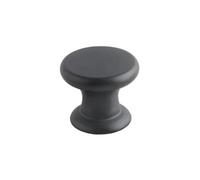 EUETVEXERK Lot de 5 poignées tiroir simples en alliage d'aluminium, style nordique moderne, for meuble, armoire, trou unique, colorées Poignée de porte d'armoire(A-black)