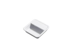 EUETVEXERK Poignée de porte coulissante carrée moderne, invisible, for tiroir, armoire, cuisine, boutons cachés Poignée de porte d'armoire(Matte White 57mm)