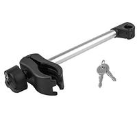 EUFAB 11238 Support de cadre long, verrouillable, pour support en U Ø 3,0 cm, longueur 31 cm, noir/argent