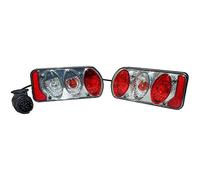 EUFAB 11504 light-set arrière avec complet en verre transparent avec câble et connecteur 13 broches