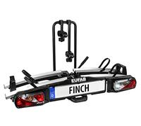 Eufab Porte-vélos sur attelage Finch 11584 – 2 vélos, pliable et inclinable – Argenté/Noir