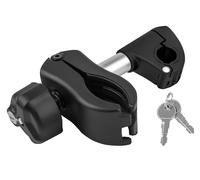 EUFAB 11629 Support de Cadre Amovible Court Ø 25 + 30 mm, Noir/argenté