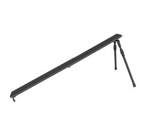 EUFAB 11640 Rail de Chargement Universel pour Porte-vélos, env. 115 cm, Hauteur Variable 40 à 60 cm, Charge utile 30 kg, pour pneus de 8 à 10 cm de Large, Pliable, Noir