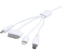 Eufab Câble de charge USB USB-A mâle, Connecteur Lightning , Connecteur 30 pôles, USB-Micro-B mâle, USB-Mini-B mâle 0.37 m 16494