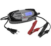 Eufab Intelligentes Batterieladegerät 6/12V 4A, auch für Lithiumbatterien 16647 Chargeur, Chargeur automatique 12 V, 6 V 4 A