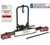 Eufab Porte-Vélos Corbeau 1 pour 1 Vélo Électrique + Rampe Mobile+Marque