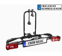 Eufab Porte-Vélos CROW BASIC Pour 2 Vélos E-Bike + Plaque D'Immatriculation