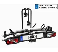 Eufab Porte-vélos FINCH pour 2 vélos E-Bike + Plaque d’immatriculation