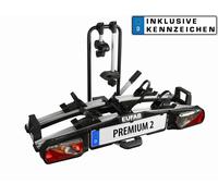Eufab Porte-Vélos PREMIUM II 2 Pliable Rabattable Housse 60kg + Plaque