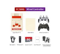 (EUFC-500G-218BW-2) Console de jeux vidéo rétro 4K UHD Hyper Base FC Game Box Ext.500G HDD PSP/PS1/N64/DC/3DO/MAME/NDS