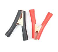 eufeifeiegds 1 à 20 paires de pinces crocodiles 100 A noires et rouges, ensemble plaqué cuivre for batteries de voiture, câble de test, connecteur d'alimentation, clip de batterie wefeiegds(1 pair)