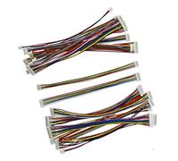 eufeifeiegds 10 pièces JST 1.25MM 2P/3P/4P/5P/6P/7P/8 Broches même/Direction Inverse Double connecteur avec Fil 100MM câble Ruban 28AWG JST1.25 wefeiegds(Reverse Direction,6p)