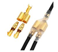 eufeifeiegds Borne à sertir à balle de 4.0mm, connecteur de fil électrique de voiture, diamètre femelle + mâle + boîtier de gaine, terminal de presse à froid 1 en 2 sorties, 25 à 50 jeux wefeiegds(25S