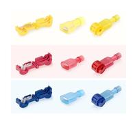 eufeifeiegds Connecteur de fil électrique t-tap, auto-dénudage, épissure rapide, Terminal de fil électrique isolé mâle, déconnexion, verrouillage de pelle, sertissage de câble, 30 pièces wefeiegds(30