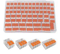 eufeifeiegds Connecteur de fil rapide Transparent un dans plusieurs sorties, bornier de câblage de câble universel, boîte de jonction domestique enfichable, lumière LED wefeiegds(LT-MIX 50PCS BOX(O))