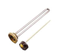 eufeifeiegds Élément chauffant avec thermostat for chauffe-eau solaire 48/96 V, bride en laiton 1 1/4'', contrôle de température 250/450/1 kW(48V 250W)