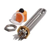 eufeifeiegds Élément chauffant électrique tubulaire DN50 2 en acier inoxydable 304 avec filetage cuivre, 220 V/380 V, 3 kW/6 kW/9 kW/12 kW(Silver,220V,9KW300L DN50 304SS)