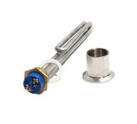 eufeifeiegds Élément chauffant solaire submersible à tube plié, filetage cuivre G1 NPT, 110 V, 220, 380, puissance 1 kW 6(With adapter,380V,1KW 180mmL)