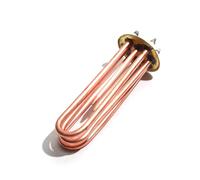 eufeifeiegds Élément chauffant tubulaire en cuivre rouge 380 V 6/7,5/9/12 kW for chauffe-eau électrique, bride/disque 83 mm(6KW 210mm)