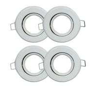eufeifeiegds Kit d'éclairage MR11 brossé 4 pièces avec boîtier de luminaire encastré GU4 face satinée vers le bas for trous 50 mm et 60(White Face)