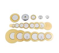 eufeifeiegds Lot de 10 haut-parleurs piézoélectriques en céramique, diamètre: 12, 15, 18, 20, 23, 27, 31, 35, 50 mm(10PCS 12MM Brass)