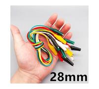 eufeifeiegds Lot de 10 pinces crocodiles for fil de ceinture de couleur, gaine électronique DIY, pince électrique à double tête, pince de test, câble de test d'alimentation wefeiegds(2.8cm 10 article)