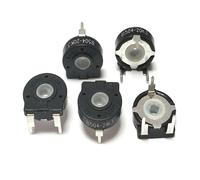 eufeifeiegds Lot de 10 potentiomètres PT15 1K, 2K, 5K, 10K, 20K, 50K, 100K, 500K, 1M, 500ohm, Trou elliptique, résistance Horizontale réglable, Interrupteur 3 Broches wefeiegds(5K Ohm)