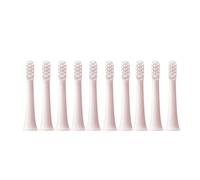 eufeifeiegds Lot de 10 têtes de rechange for brosse à dents électrique T100, poils souples, aspirateur, blanchiment, nettoyage(10pcs Pink)