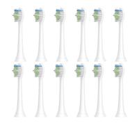 eufeifeiegds Lot de 12 têtes de brosse à dents électrique HX6064 for brosses à dents de rechange à poils souples H-X6950/H-X6780/H-X6930/H-X3110/H-X9350, blanches(12pcs)