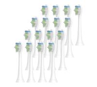 eufeifeiegds Lot de 12 têtes de brosse à dents électrique HX6064 for brosses à dents de rechange à poils souples H-X6950/H-X6780/H-X6930/H-X3110/H-X9350, blanches(16pcs)