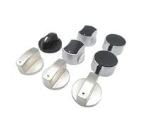 eufeifeiegds Lot de 2 boutons de commande universels for cuisinière à gaz, 6/8 mm, argentés, for four et ustensiles de cuisine(A4 8mm)