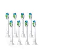 eufeifeiegds Lot de 4 à 8 têtes de brosse à dents de rechange HX6064 W2, blanches/noires, standard, for brosse à dents électrique, nettoyage en profondeur et doux(W2 White 8pcs)