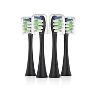 eufeifeiegds Lot de 4 têtes de brosse à dents for brosses à dents électriques Sarmocare S100 et S700(4pcs Black-B)