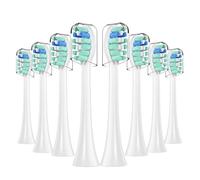 eufeifeiegds Lot de 4 têtes de brosse de rechange for brosses à dents électriques H-X6064, H-X6930 et H-X6730, avec embouts à poils souples.(8pcs Green)